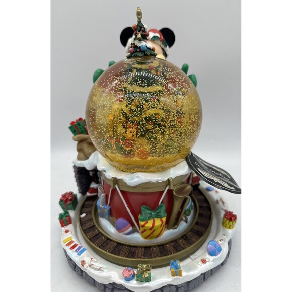 Disneyland Deck the halls snow globe With Running Train Rare retired W/Box - Picture 2 of 8